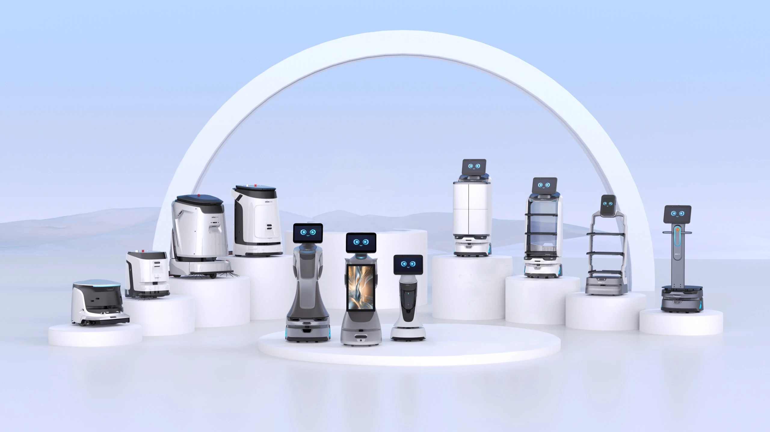 La gamme de robots de service Swiss Robot-Tech : nettoyage, livraison, accueil et entrepôt